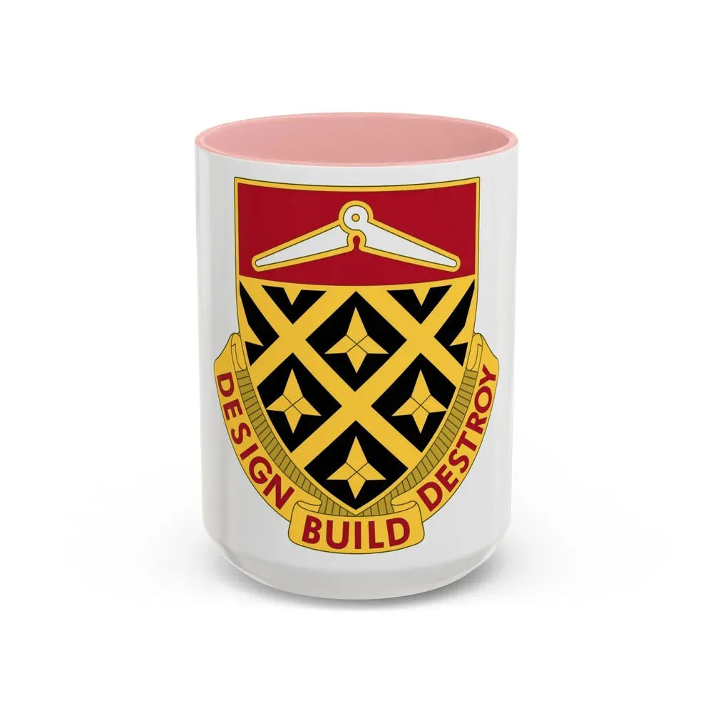 261 Engineer Battalion (U.S. Army) Accent Coffee Mug 15oz Pink - Go Mug Yourself