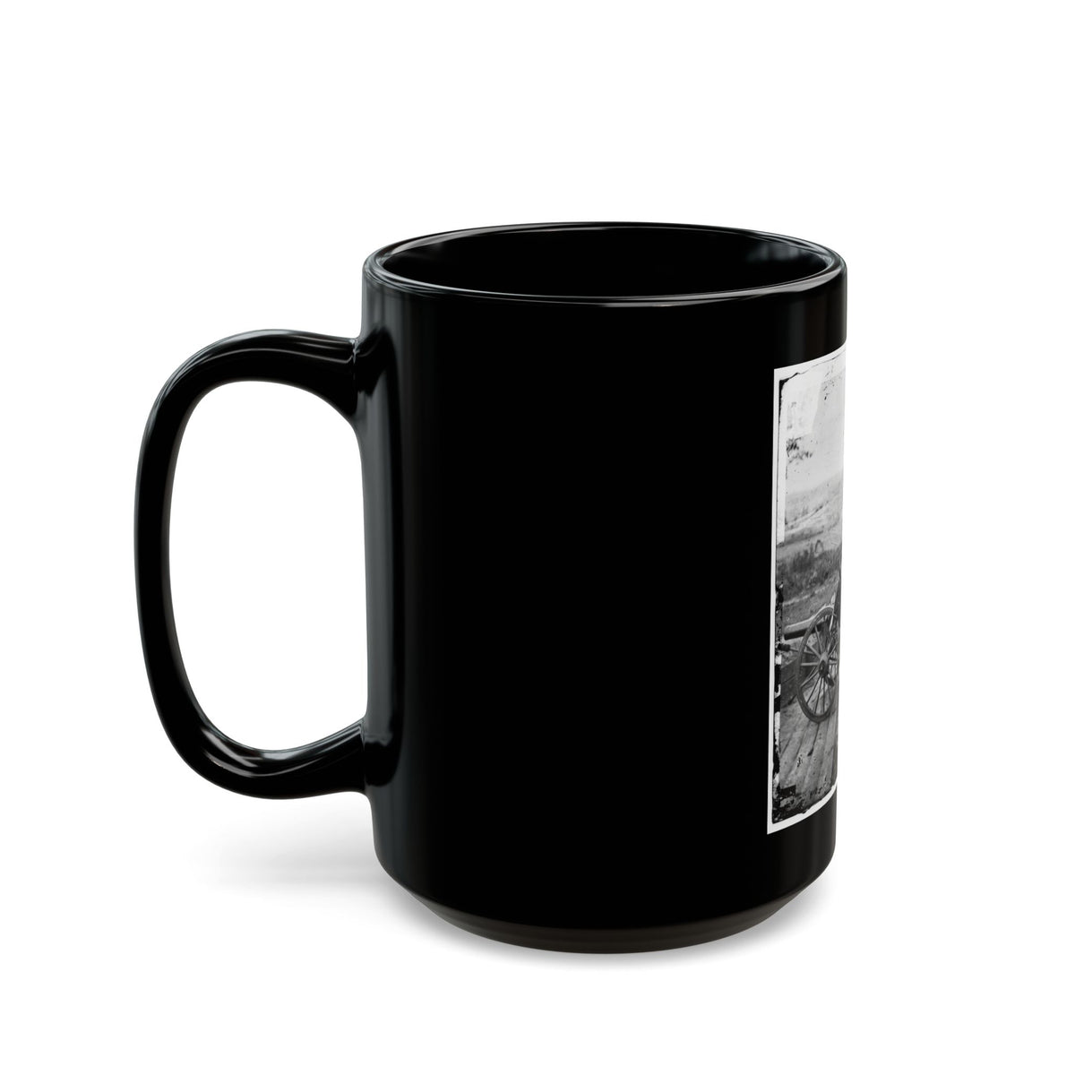 Atlanta, Ga. Gen. William T. Sherman On Horseback At Federal Fort No. 7(2) (U.S. Civil War) Black Coffee Mug
