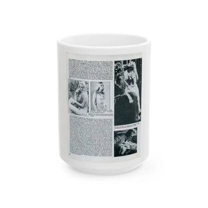 Veronica Carlson #83 - B&W Mag. Photos & Article (Vintage Female Icon) White Coffee Mug-15oz-Go Mug Yourself