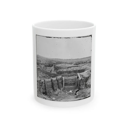 Petersburg, Va. Confederate Fortifications With Chevaux-De-Frise Beyond (U.S. Civil War) White Coffee Mug