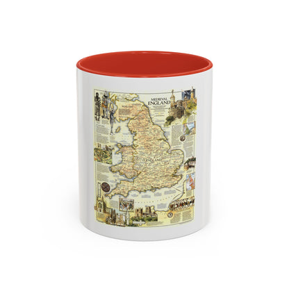 England - Medieval (1979) (Map) Accent Coffee Mug