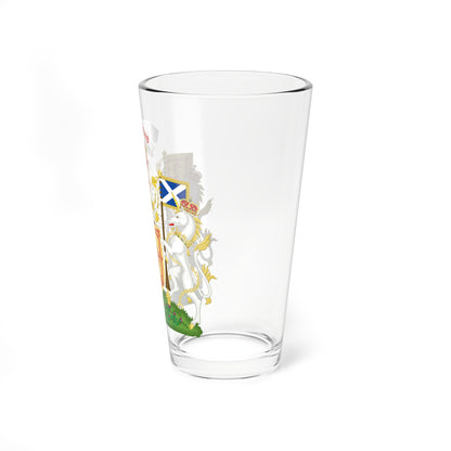 Royal Coat of Arms of the Kingdom of Scotland Variant 1 (Scotland) (Coat of Arms) Pint Glass 16oz