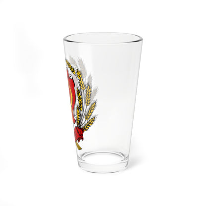 Emblem of the Byelorussian SSR 1920 (Russia) (Coat of Arms) Pint Glass 16oz