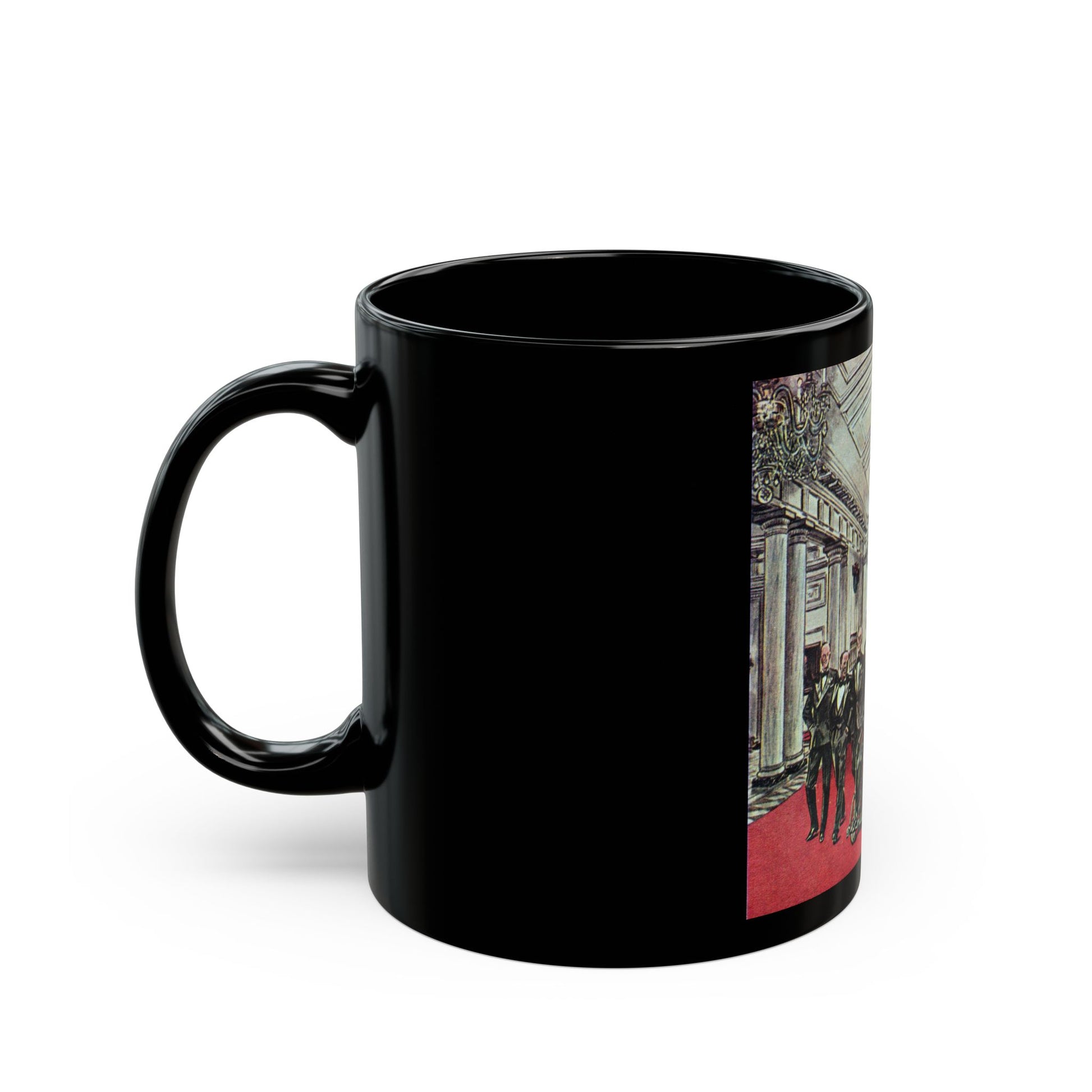 Churchill's Visit, This Week Magazine, January 19, 1964 - Black Coffee Mug-Go Mug Yourself