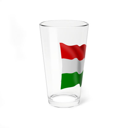 Hungary-flag (Hungary) Pint Glass 16oz