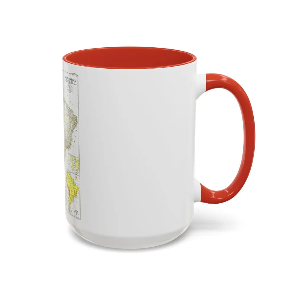 South America (1950) (Map) Accent Coffee Mug-Go Mug Yourself