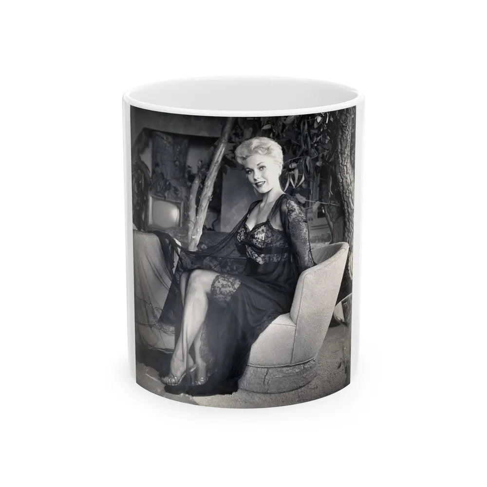 Kim Novak #251 (Vintage Female Icon) White Coffee Mug-11oz-Go Mug Yourself