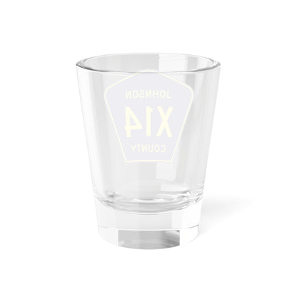 Johnson County Route X14 IA (Iowa) (Road Sign) Shot Glass 1.5oz