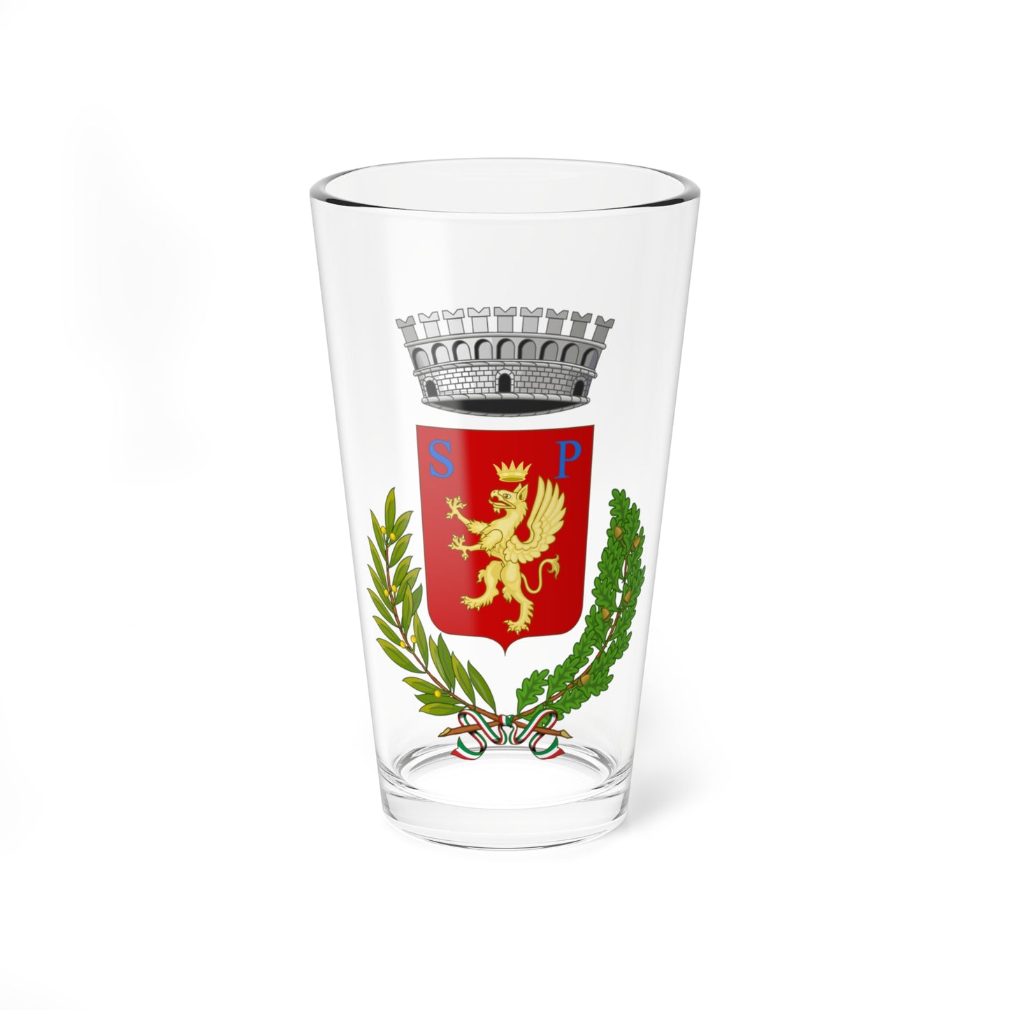 Diano San Pietro-Stemma (Italy) (Coat of Arms) Pint Glass 16oz