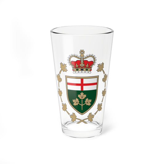 Emblem of the Lieutenant Governor of Ontario (Canada) (Coat of Arms) Pint Glass 16oz