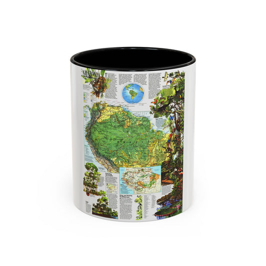 Amazonia - A World Resource at Risk (1992) (Map) Accent Coffee Mug