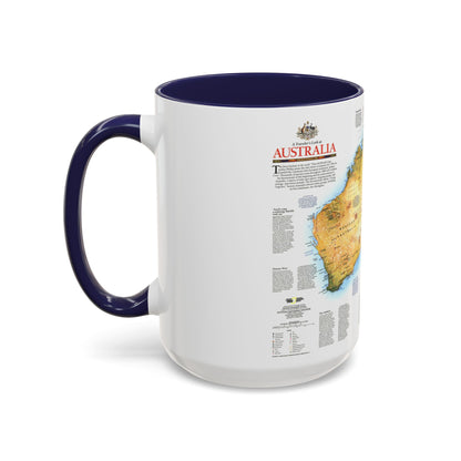 Australia - A Traveller's Look (1988) (Map) Accent Coffee Mug