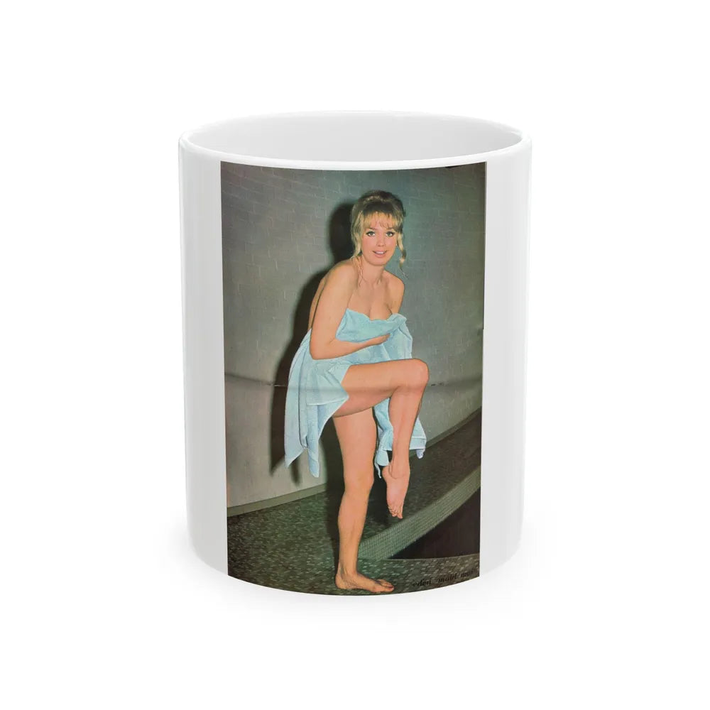 Barbara Valentin #10 (Vintage Female Icon) White Coffee Mug-11oz-Go Mug Yourself