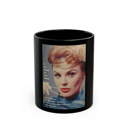 Kathleen Crowley #23 (Vintage Female Icon) Black Coffee Mug-11oz-Go Mug Yourself