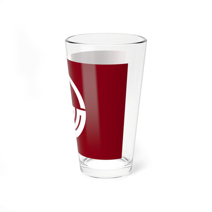 Flag of Fukue Yamaguchi 1955-2005 (Japan) Pint Glass 16oz