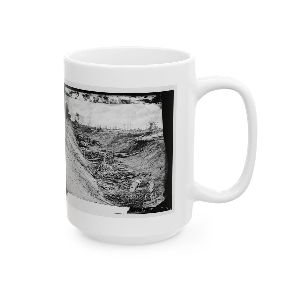 Antietam, Md. Confederate Dead In A Ditch On The Right Wing (U.S. Civil War) White Coffee Mug
