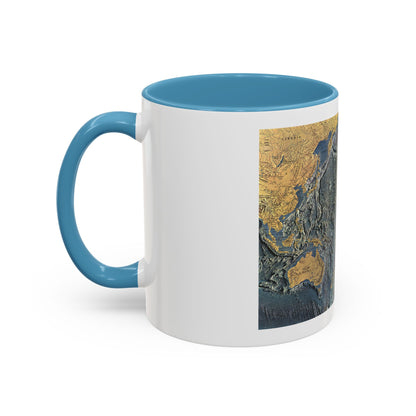 Pacific Ocean Floor (1969) (Map) Accent Coffee Mug