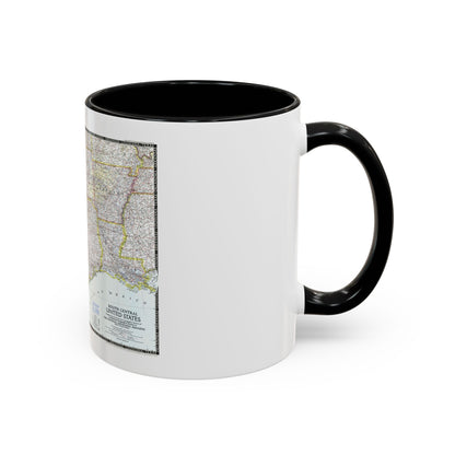 USA - South Central (1947) (Map) Accent Coffee Mug