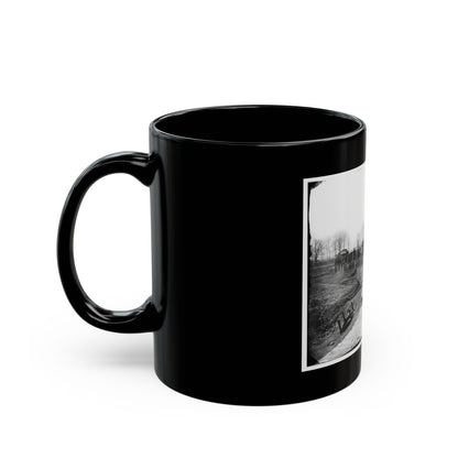 Manassas, Va. Confederate Fortifications, With Federal Soldiers 001 (U.S. Civil War) Black Coffee Mug