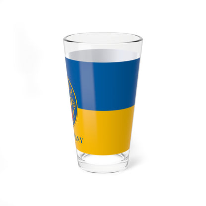 Flag of Nemeshany (Hungary) Pint Glass 16oz