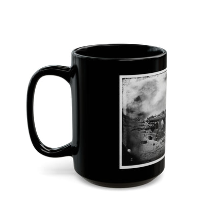 Morris Island, South Carolina. Battery Rosecrans. Three 100-Pounder Parrot Rifles. Breaching Battery Against Fort Sumter (U.S. Civil War) Black Coffee Mug