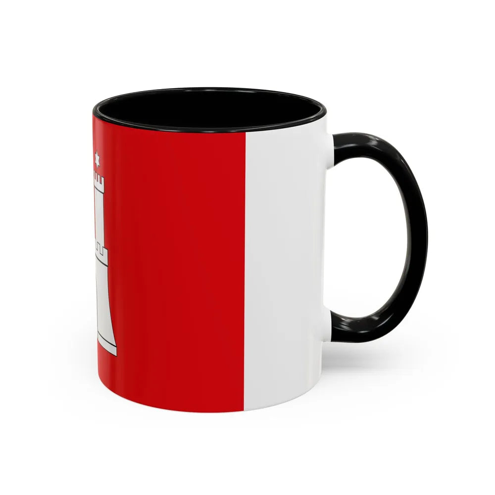 Flag of Hamburg Germany - Accent Coffee Mug-Go Mug Yourself