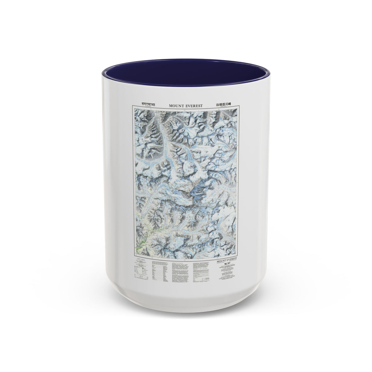 Mount Everest (1988) (Map) Accent Coffee Mug