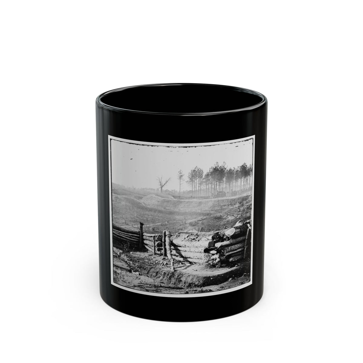 Bermuda Hundred, Va. Federal Earthworks On Left Of The Line, Near Point Of Rocks (U.S. Civil War) Black Coffee Mug