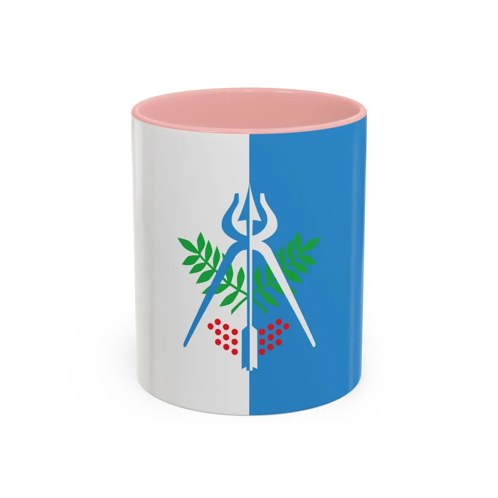 Flag of Izhevsk Russia - Accent Coffee Mug-11oz-Pink-Go Mug Yourself