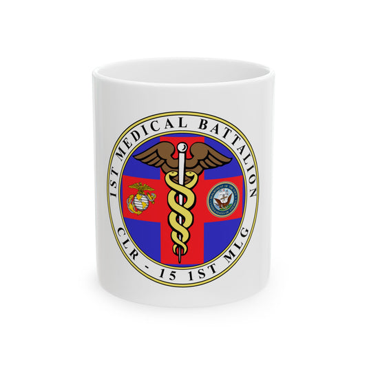 1st Medical Battalion (USMC) White Coffee Mug