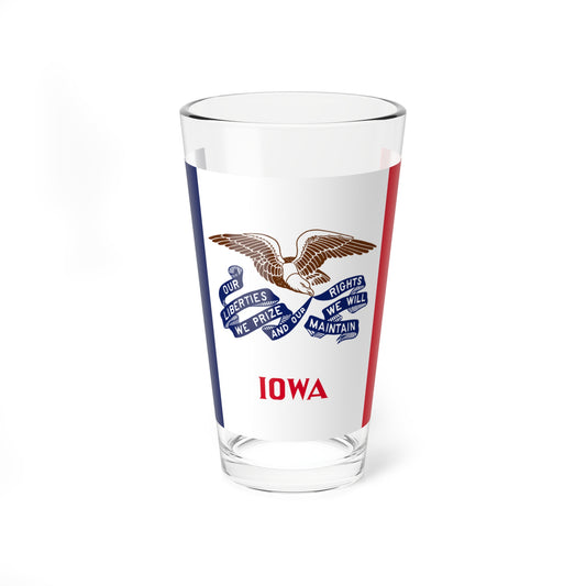 Flag of Iowa (United States) Pint Glass 16oz