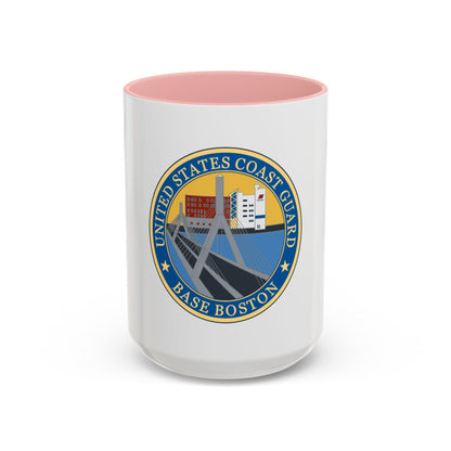 USCG Base Boston (U.S. Coast Guard) Accent Coffee Mug