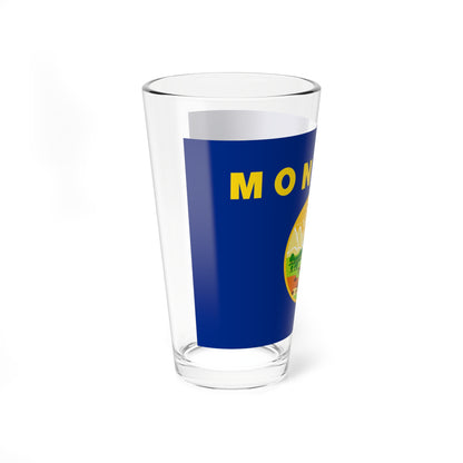 Flag of Montana 3-2 (United States) Pint Glass 16oz