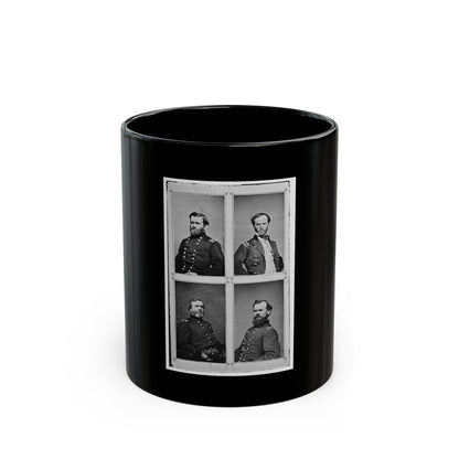 Grant, Sherman, Thomas, And Mcpherson (U.S. Civil War) Black Coffee Mug