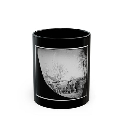 Unknown Location. Wagons And Camera Of Sam A. Cooley, U.S. Photographer, Department Of The South (U.S. Civil War) Black Coffee Mug