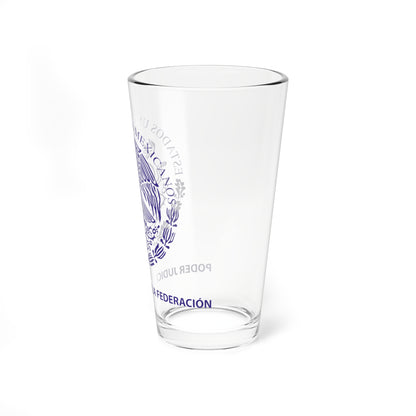 Sello Poder Judicial de la Federación México (Mexico) (Coat of Arms) Pint Glass 16oz