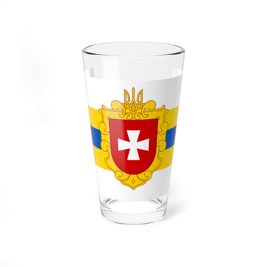 Flag of Rivne Oblast (Ukraine) Pint Glass 16oz