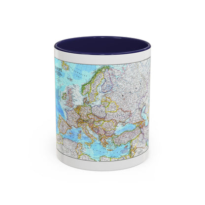 Europe (1992) (Map) Accent Coffee Mug