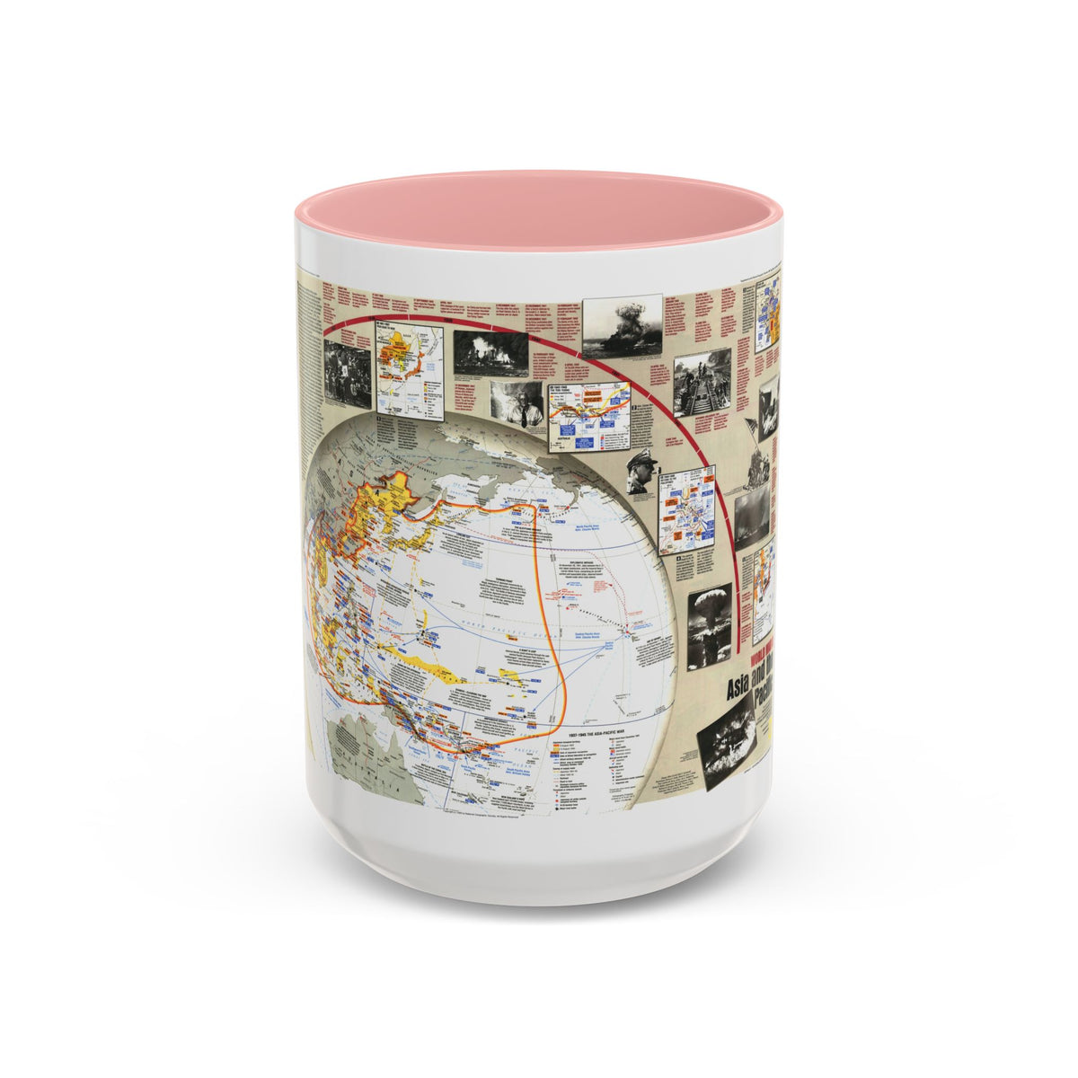 World War II- Asia and the Pacific (1991) (Map) Accent Coffee Mug