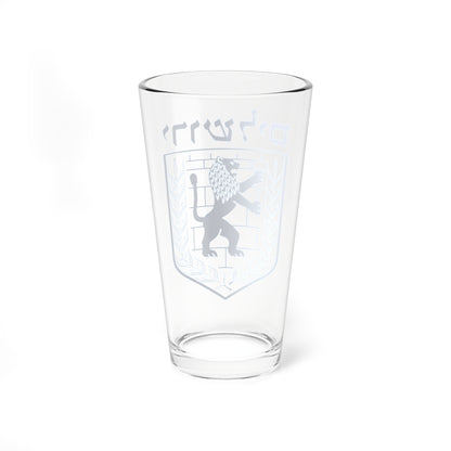 Emblem of Jerusalem (Israel) (Coat of Arms) Pint Glass 16oz