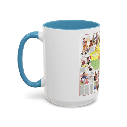 China - The Peoples (1980) (Map) Accent Coffee Mug