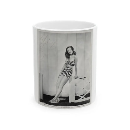 Ella Raines #210 (Vintage Female Icon) White Coffee Mug-11oz-Go Mug Yourself