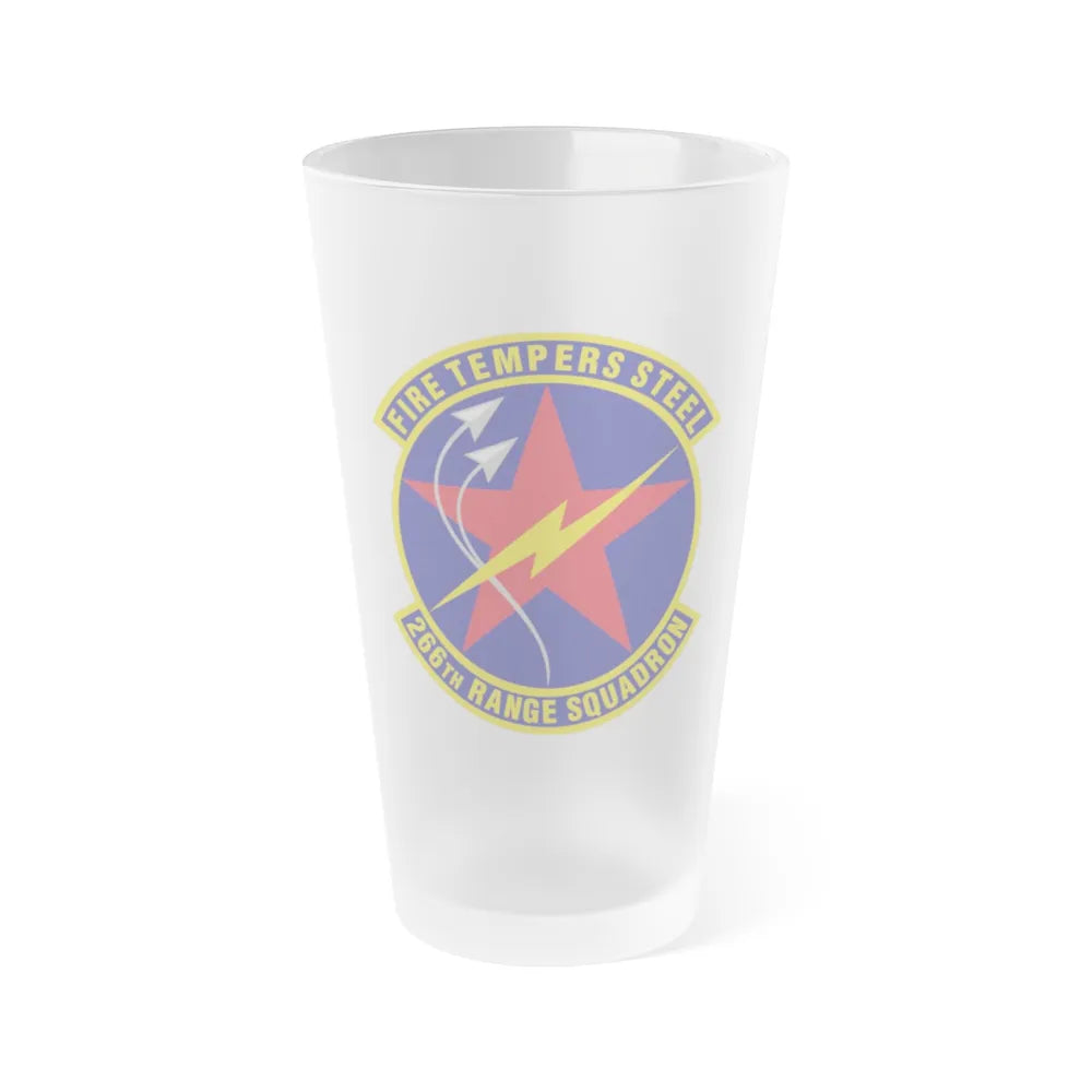 266th Range Squadron (U.S. Air Force) Frosted Pint Glass 16oz-16oz-Frosted-Go Mug Yourself