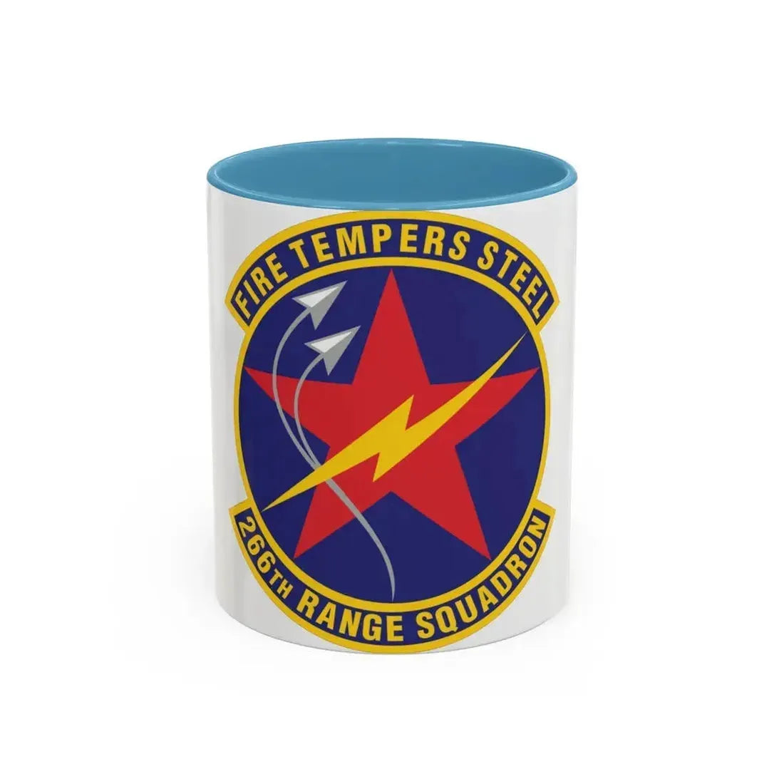 266th Range Squadron (U.S. Air Force) Accent Coffee Mug 11oz Light Blue - Go Mug Yourself