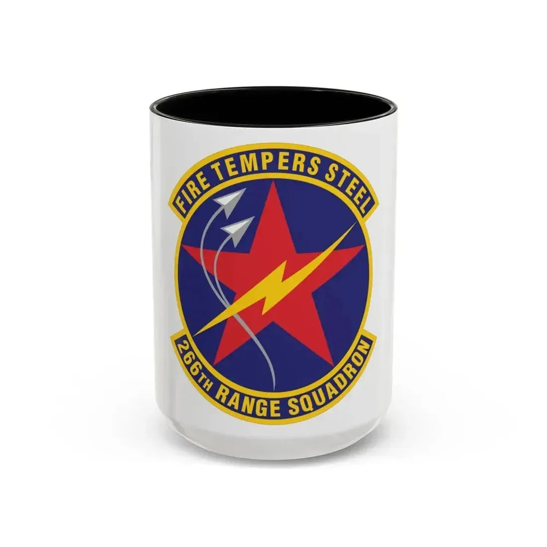 266th Range Squadron (U.S. Air Force) Accent Coffee Mug 15oz Black - Go Mug Yourself