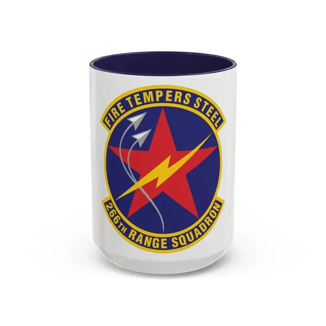 266th Range Squadron (U.S. Air Force) Accent Coffee Mug 15oz Navy - Go Mug Yourself