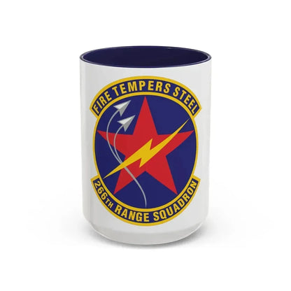 266th Range Squadron (U.S. Air Force) Accent Coffee Mug 15oz Navy - Go Mug Yourself