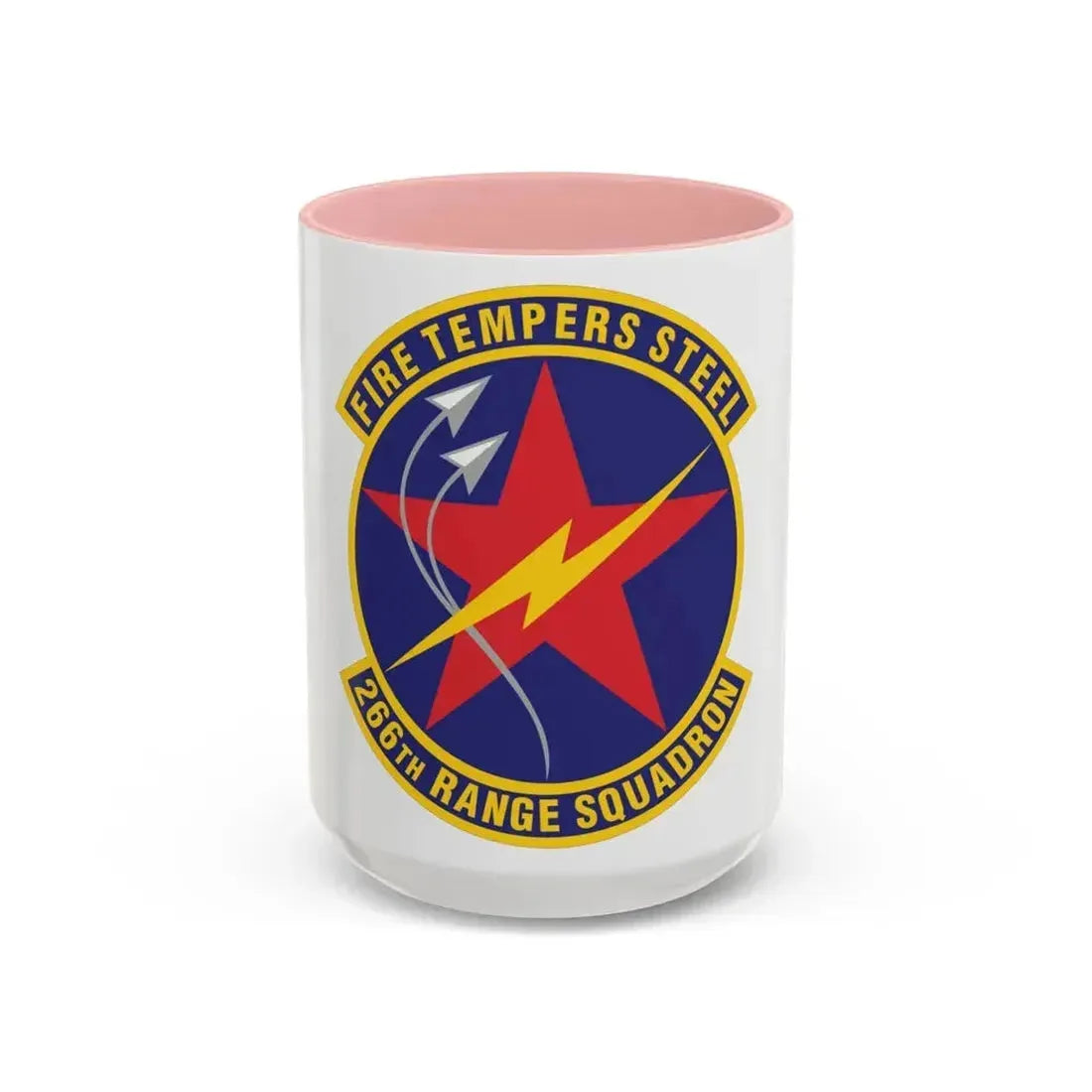 266th Range Squadron (U.S. Air Force) Accent Coffee Mug 15oz Pink - Go Mug Yourself