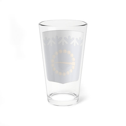 Kurmenes pagasta ģerbonis (Latvia) (Coat of Arms) Pint Glass 16oz