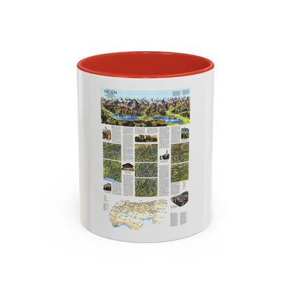 Alps, The - A Traveller's Map (1985) (Map) Accent Coffee Mug